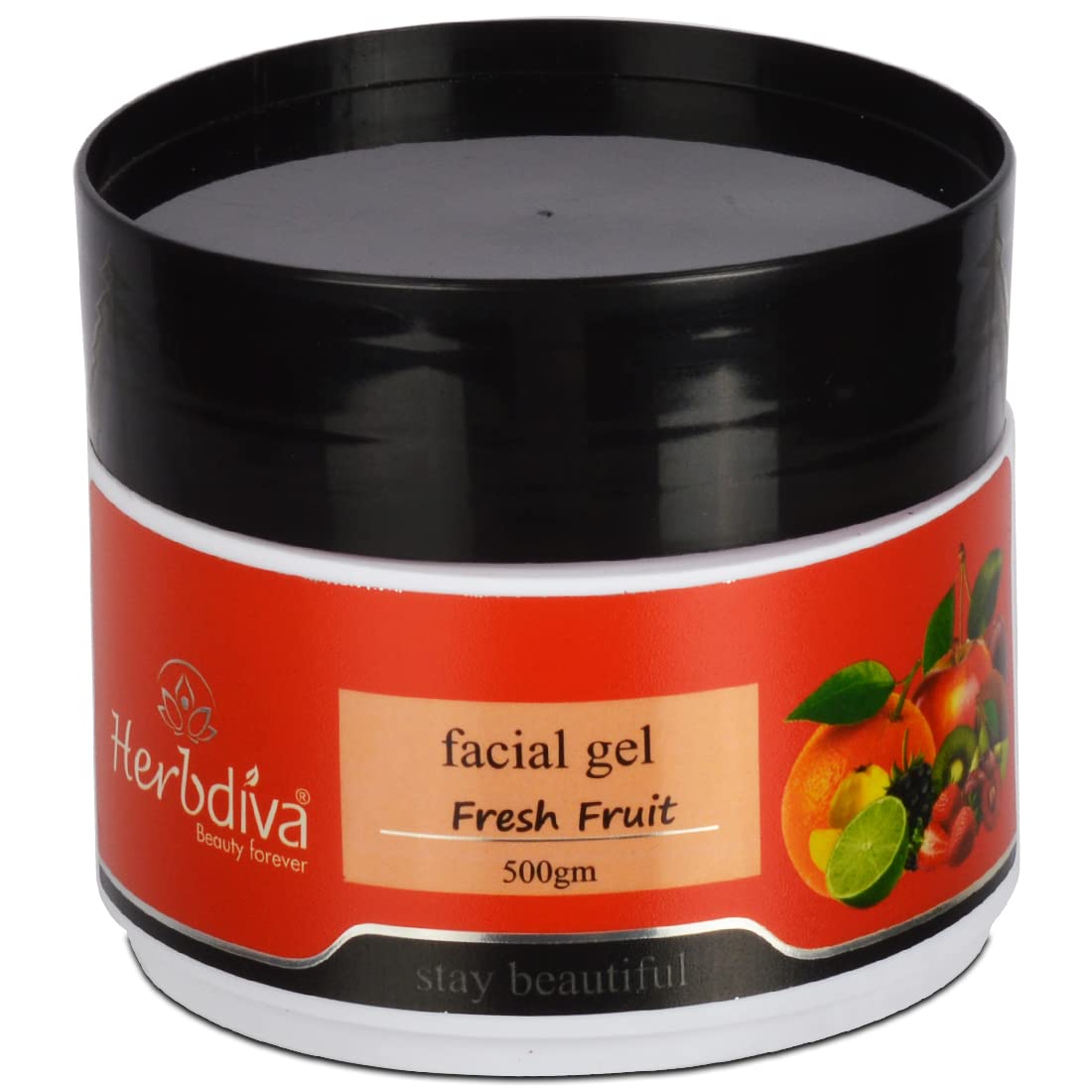 Herbdiva Facial Fruit Extract Face Gel for Glowing Skin - 500g Hydrating & Brightening Skincare - Perfect for Daily Moisturizing & Nighttime Routine