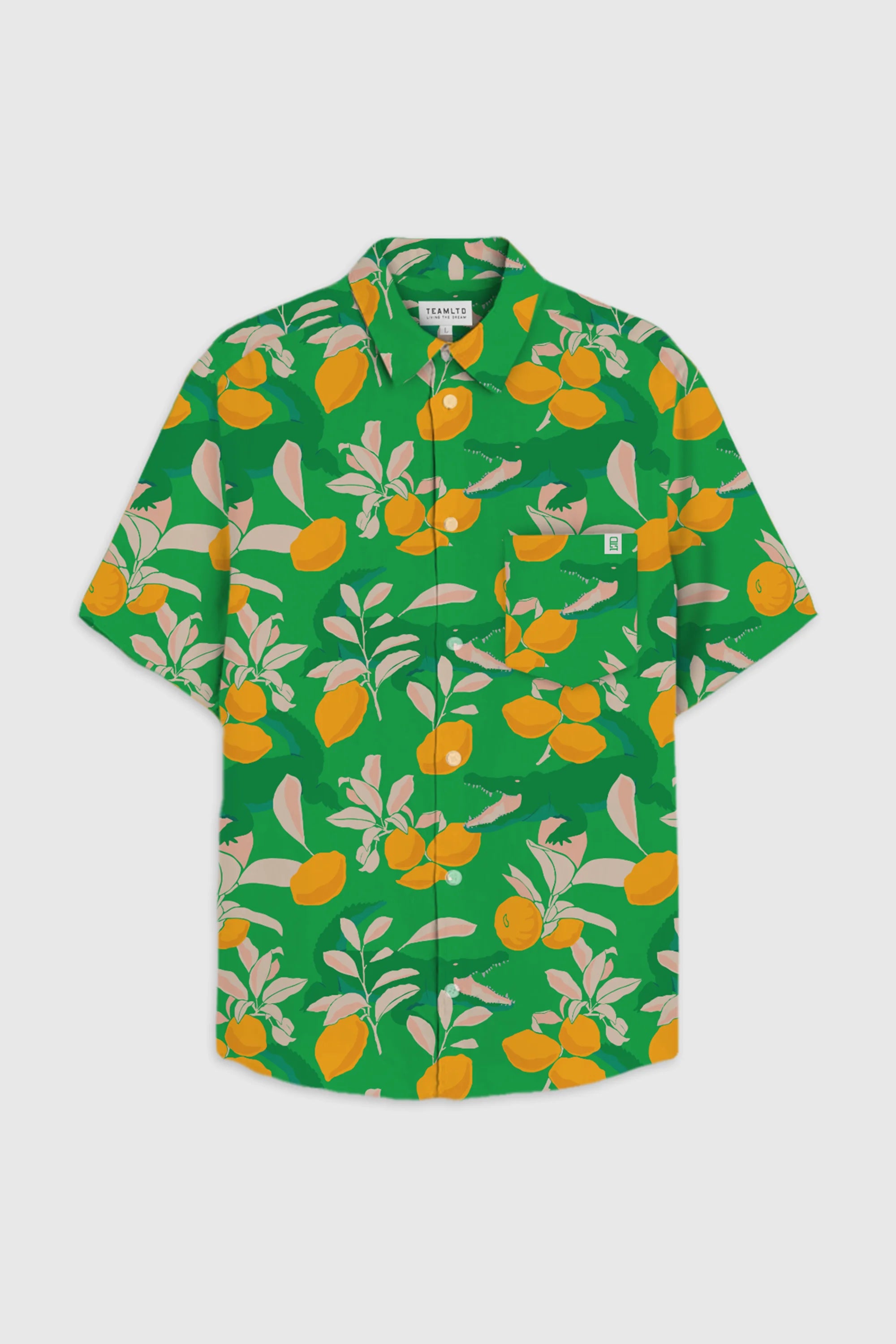Florida Classic Button Up Shirt for Men - Comfortable Casual Short Sleeve Hawaiian Shirt - Perfect for Beach, Vacation & Summer Outfits