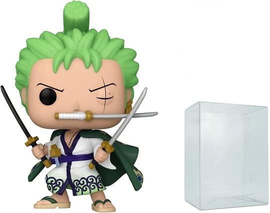 Funko POP! One Piece - Roronoa Zoro Vinyl Collectible Figure with Protector Case | Anime Gift for Fans, Office & Home Display
