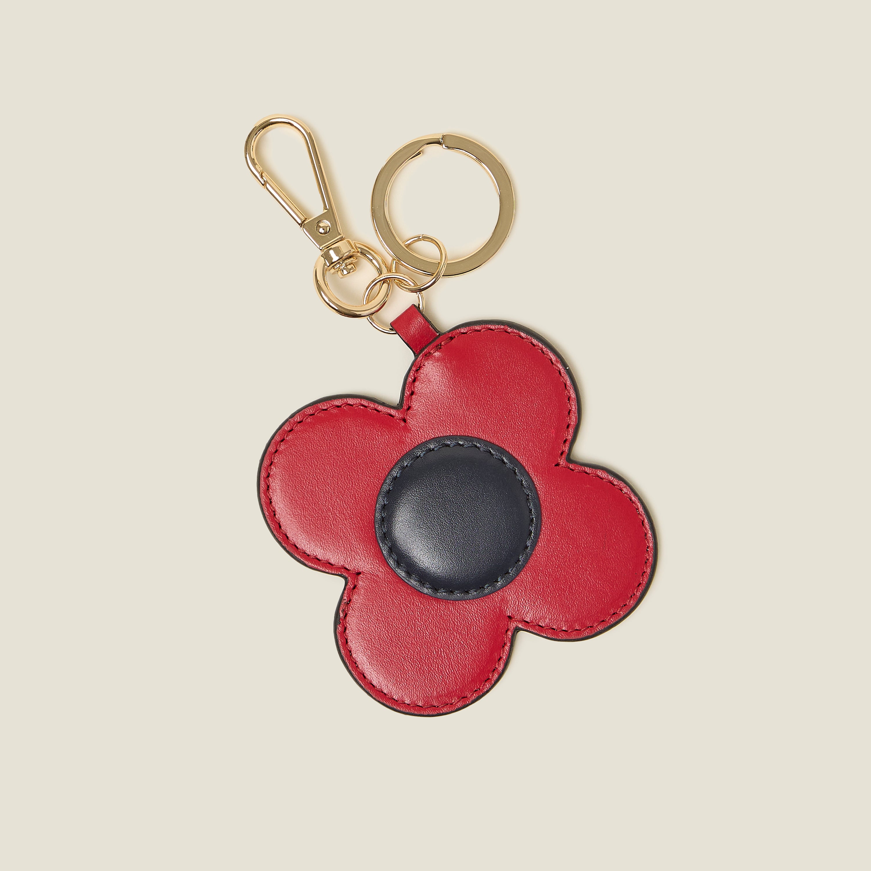 Red Spot Flower Key Ring - Stylish and Durable Keychain for Women, Men, and Teens - Perfect for Home, Office, Car Keys, and Gift Giving