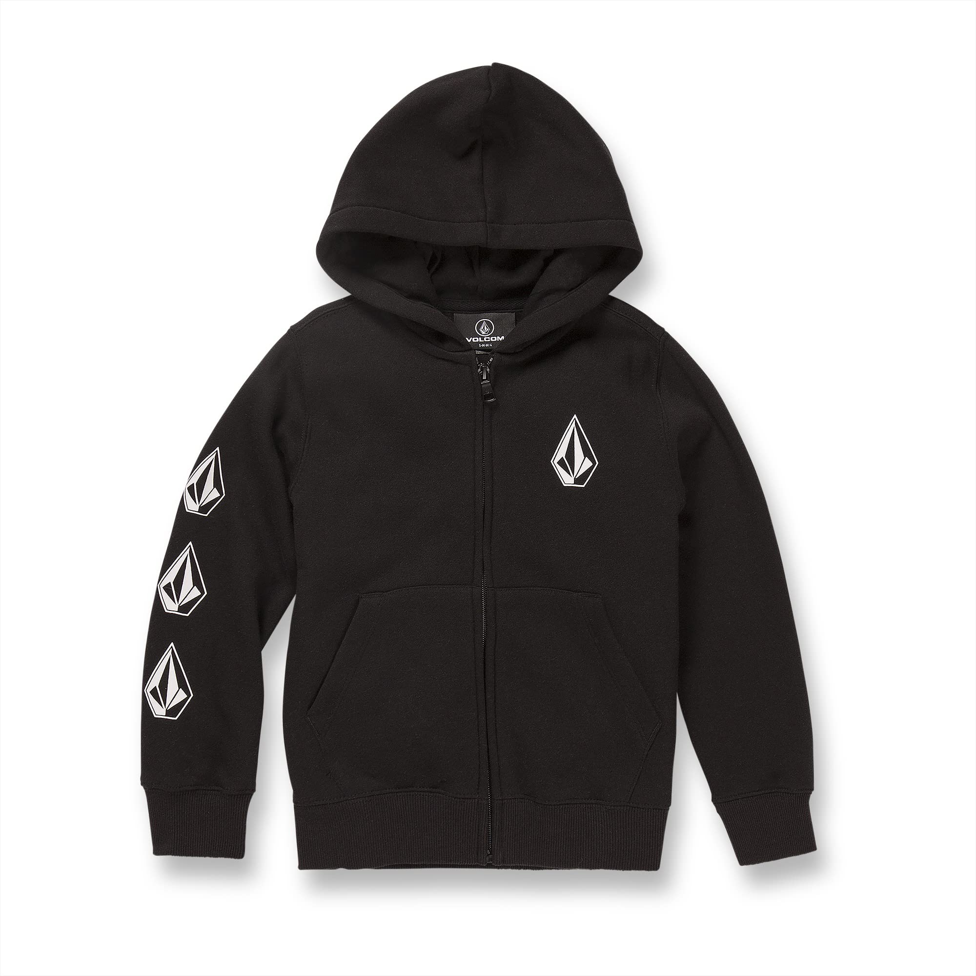Volcom Boys' Iconic Stone Hooded Zip Fleece Sweatshirt - Warm & Stylish Pullover for Big & Little Boys (Sizes 4-18) - Perfect for School, Outdoor Play & Winter Activities