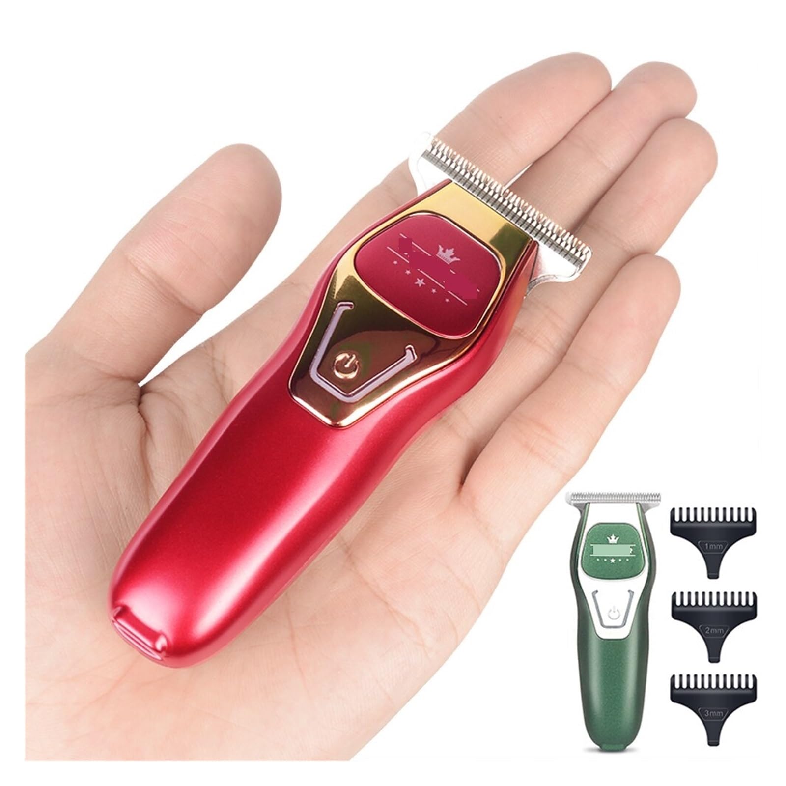 Professional Mini Portable Electric Hair Clipper - Bald Head Trimmer & Barber Shaver for Men (Fashion Red) | Perfect for Home Haircuts, Travel Grooming & DIY Styling