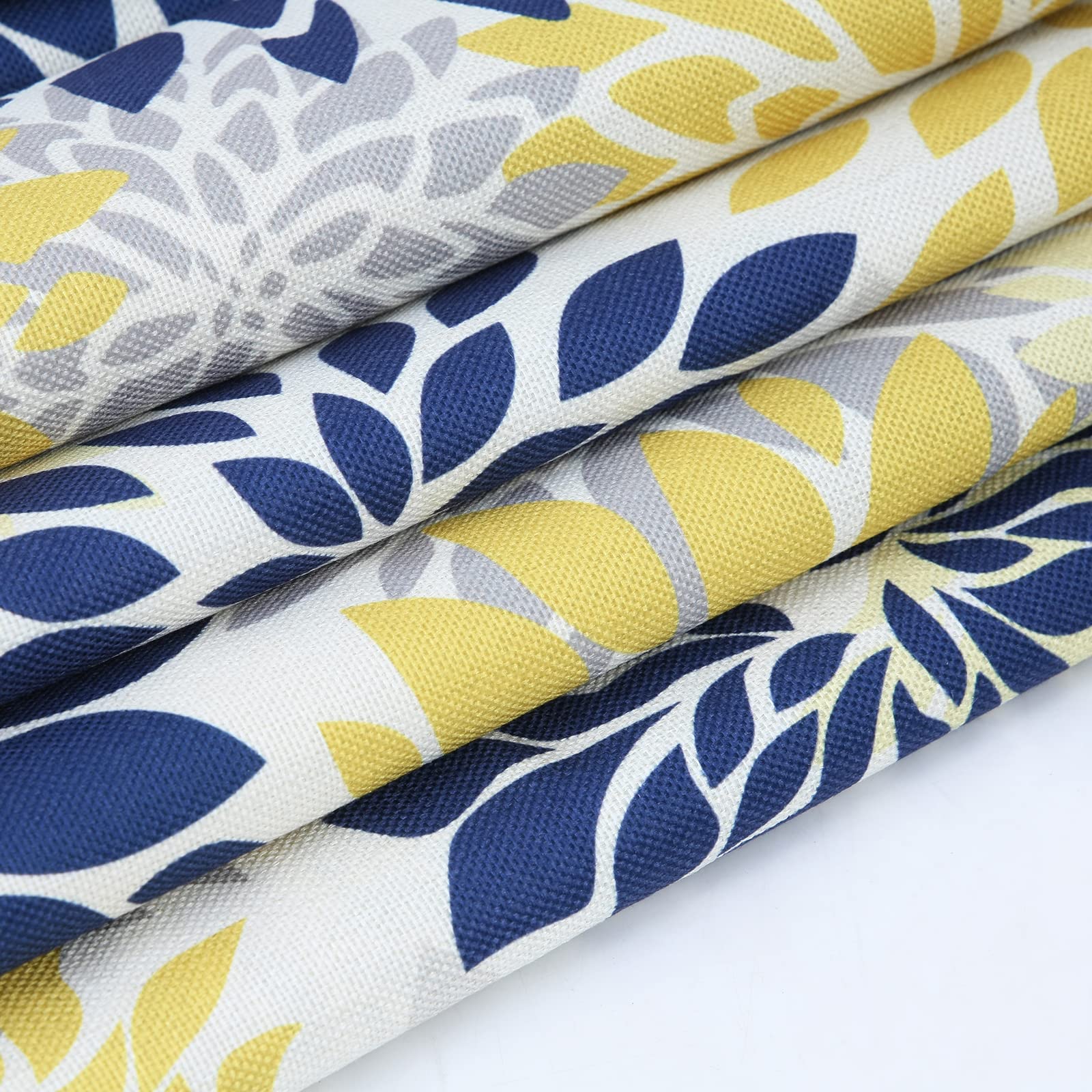 Pyonic Decorative Throw Pillow Covers 18x18 Inch - Yellow Modern Linen Flower Cushion Covers for Sofa, Bed, Car & Bedroom - Set of 4 Home Decor Accent Pillows - Perfect for Living Room, Nursery, Patio & Outdoor Spaces