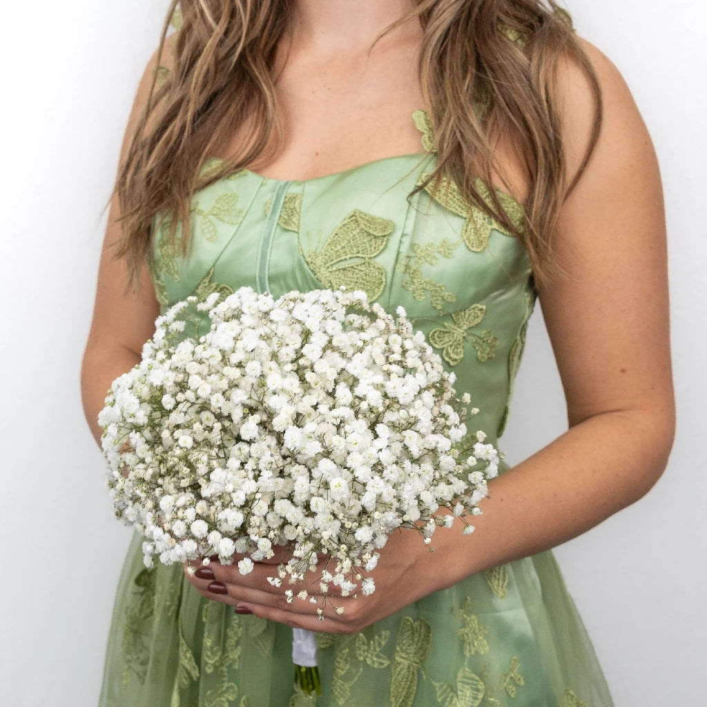 Baby's Breath Wedding Bouquet - Fresh Gypsophila Flowers for Bridal Bouquets, Centerpieces & Wedding Decorations - Perfect for Bridal Showers, Ceremonies & Romantic Events