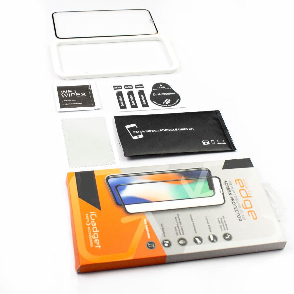 iPhone 13/13 Pro/14 Screen Protector - Ultra Clear Tempered Glass with Mesh Cover | Full Coverage Protection for Daily Use, Work & Travel