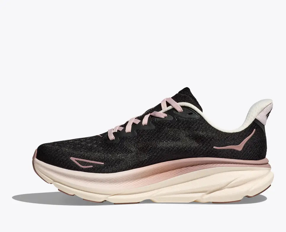HOKA Women's Clifton 9 Running Shoes - Obsidian/Quartzite | Lightweight Cushioned Road Running Sneakers for Women | Perfect for Marathon Training, Jogging & Everyday Wear