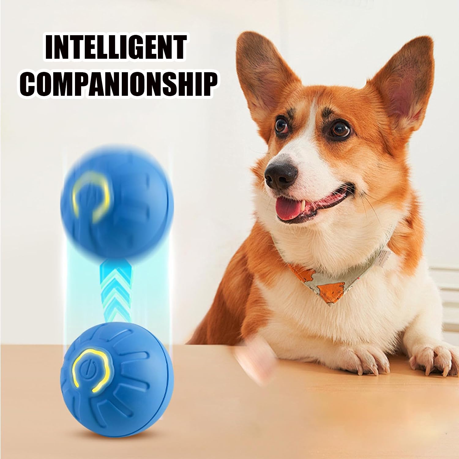 Interactive Shaky Ball Toy for Dogs - Vibrating & Automatic Moving Dog Ball for Small, Medium & Large Breeds - Blue Pet Toy for Indoor & Outdoor Play
