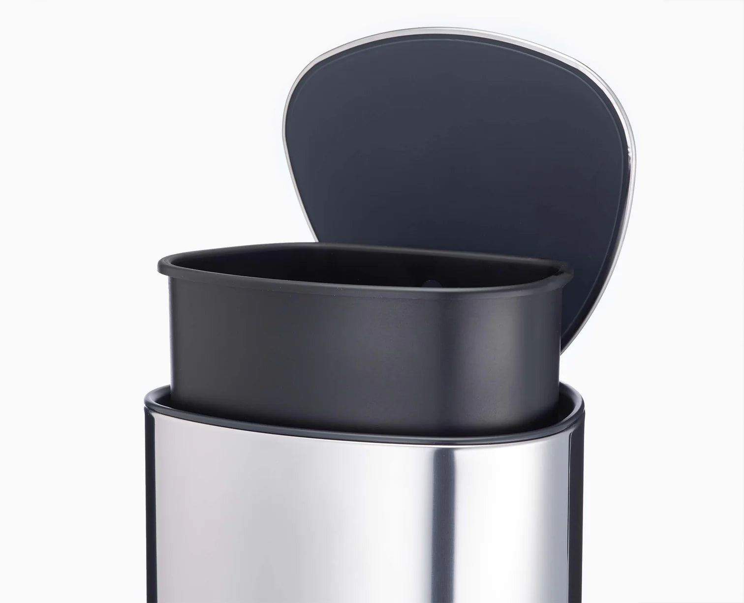 Premium 5L Stainless Steel Step Trash Can - Modern Kitchen & Office Waste Bin with Foot Pedal for Hands-Free Use