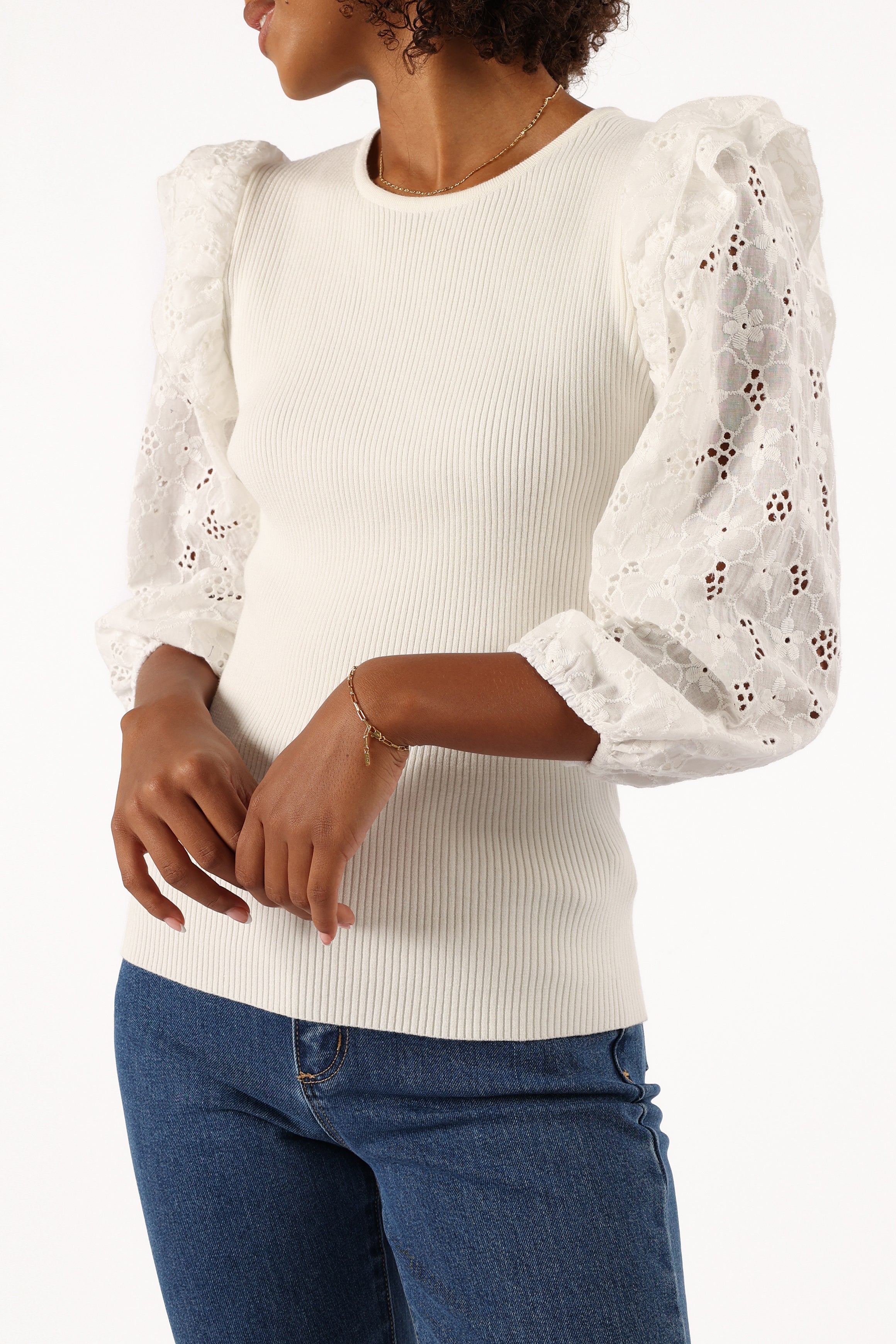 Halle Top for Women - Soft & Comfortable White Blouse - Perfect for Casual Wear, Office & Date Nights