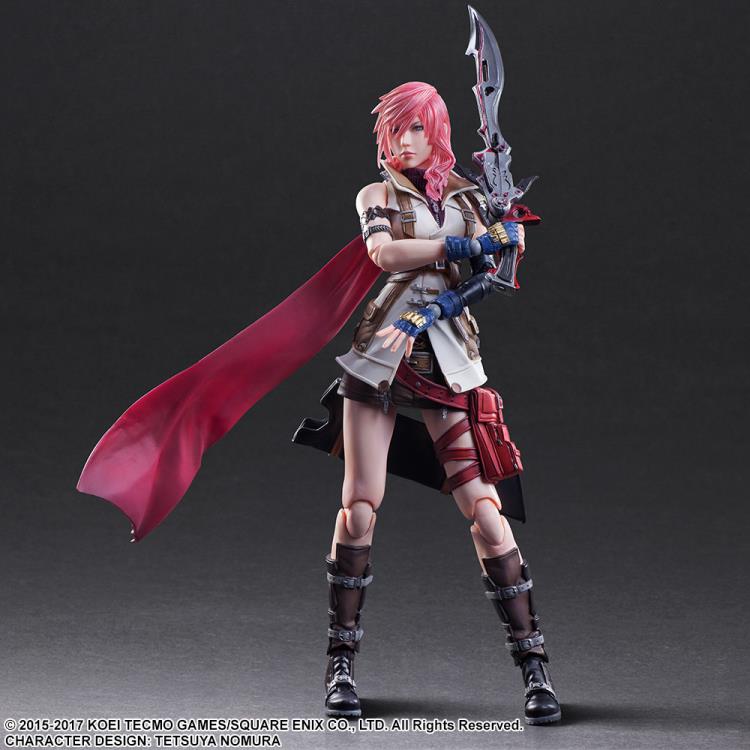 Dissidia Final Fantasy Lightning (FF XIII 13) Play Arts Kai Action Figure - Collectible Game Character Model for Final Fantasy Fans | Perfect for Display, Cosplay, and Gaming Decor