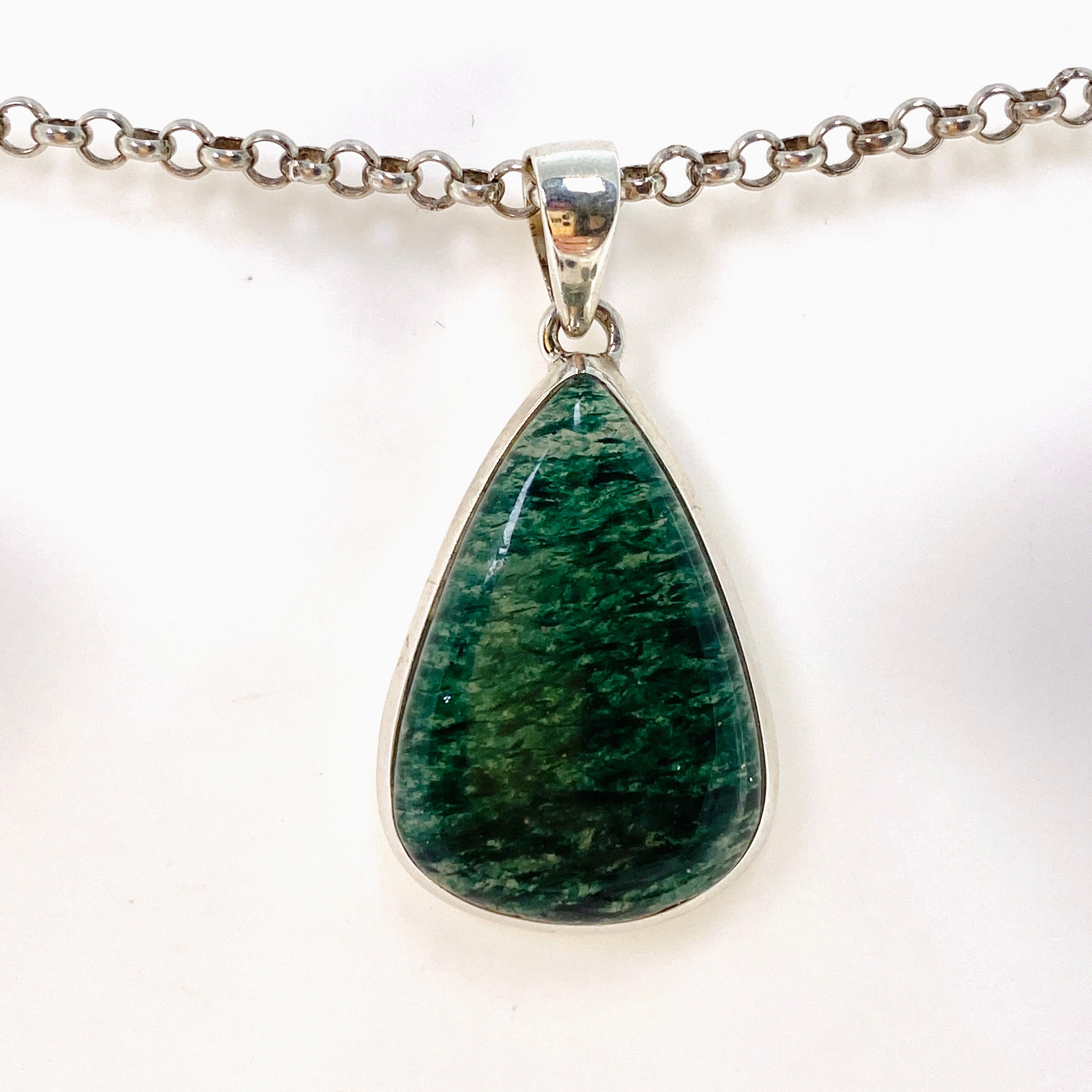 Green Aventurine Teardrop Cabochon Pendant PPGJ847 - Natural Gemstone Jewelry for Healing & Meditation - Perfect for Spiritual Gifts & Energy Balancing