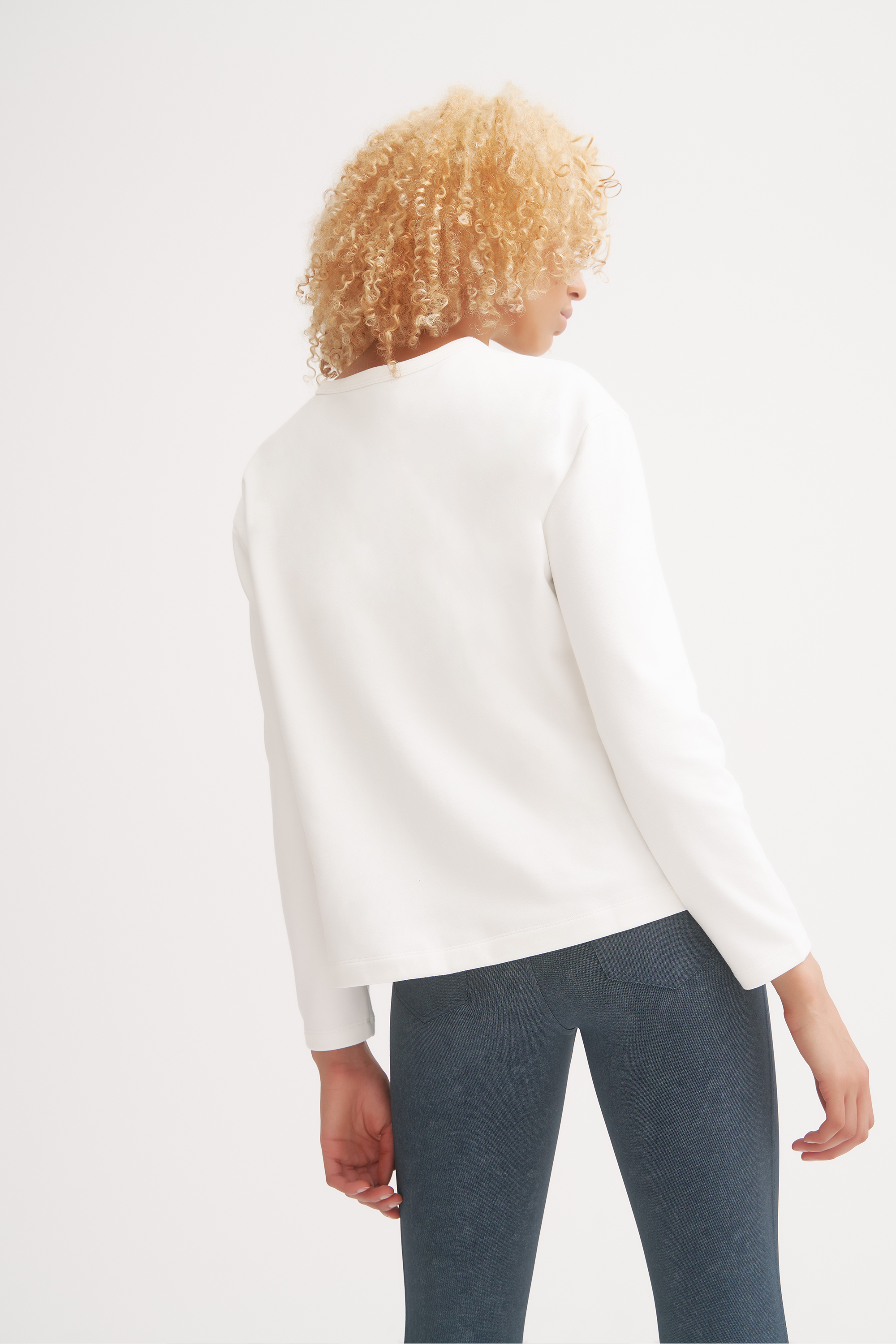 Essential Ivory Pocketed Sweater for Women - Cozy Knit Pullover with Pockets - Perfect for Fall & Winter Layering, Office Wear, and Casual Outfits