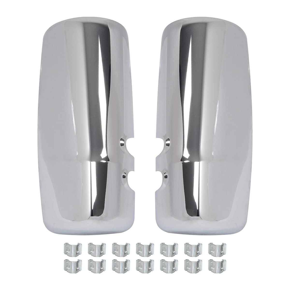 Chrome Door Mirror Covers for Kenworth T680 & T880 - Left Driver Side & Right Passenger Side Replacement - Heavy Duty Truck Accessories for Enhanced Safety & Style