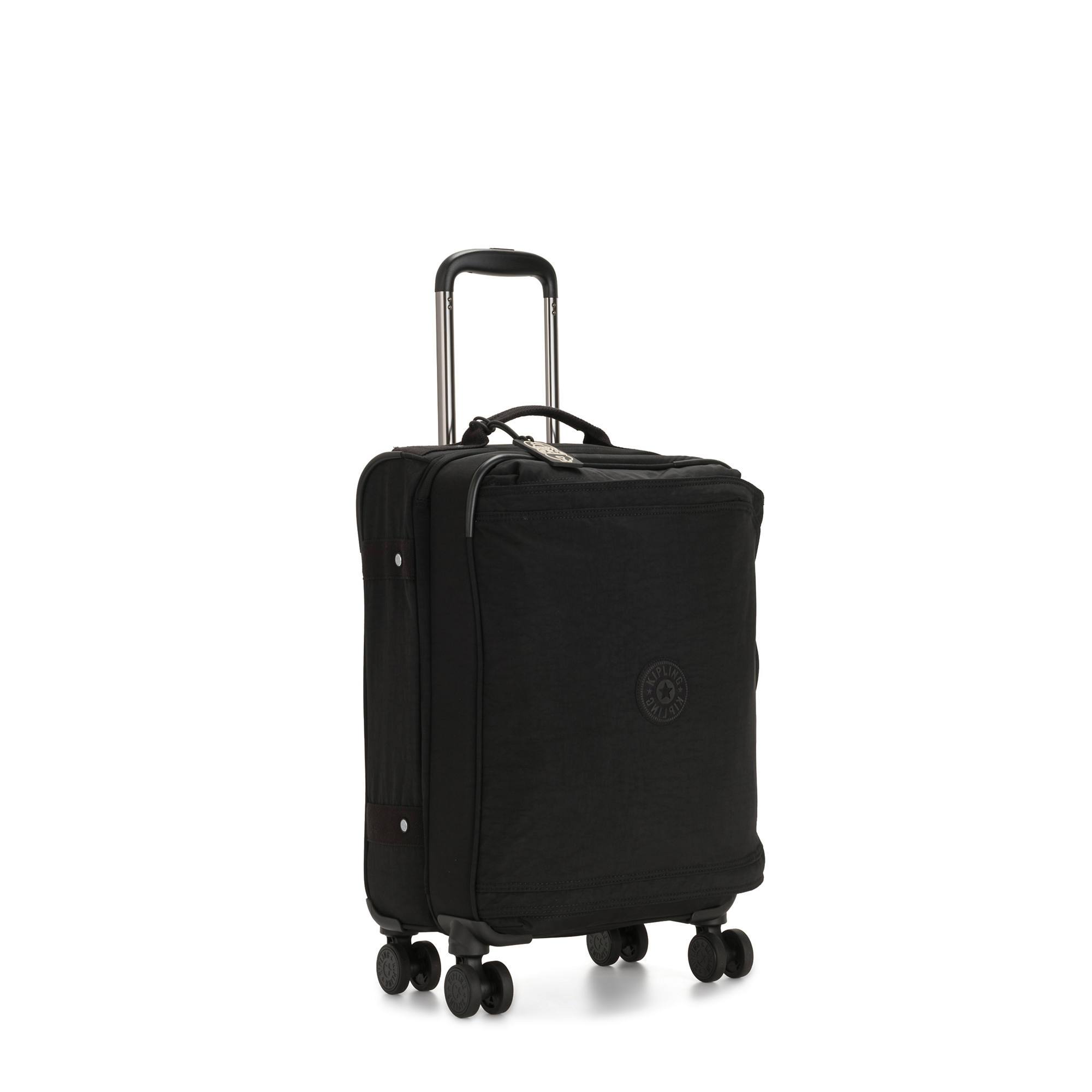 Kipling Spontaneous Small Rolling Luggage - Black Carry-On Suitcase for Women | Lightweight Travel Luggage with Spinner Wheels | Perfect for Business Trips & Weekend Getaways