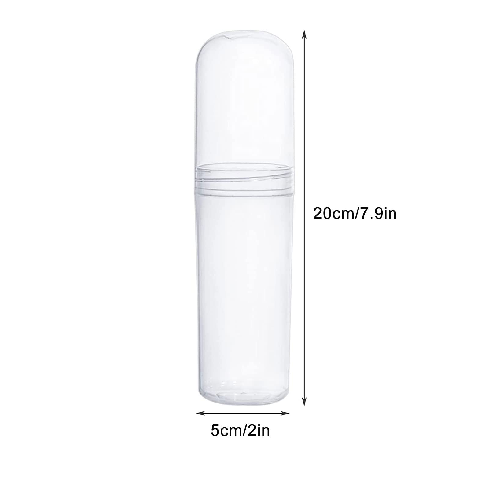Yeeco Clear Toothbrush Travel Case - 2 Pack Plastic Toothbrush Holder for Travel (7.9