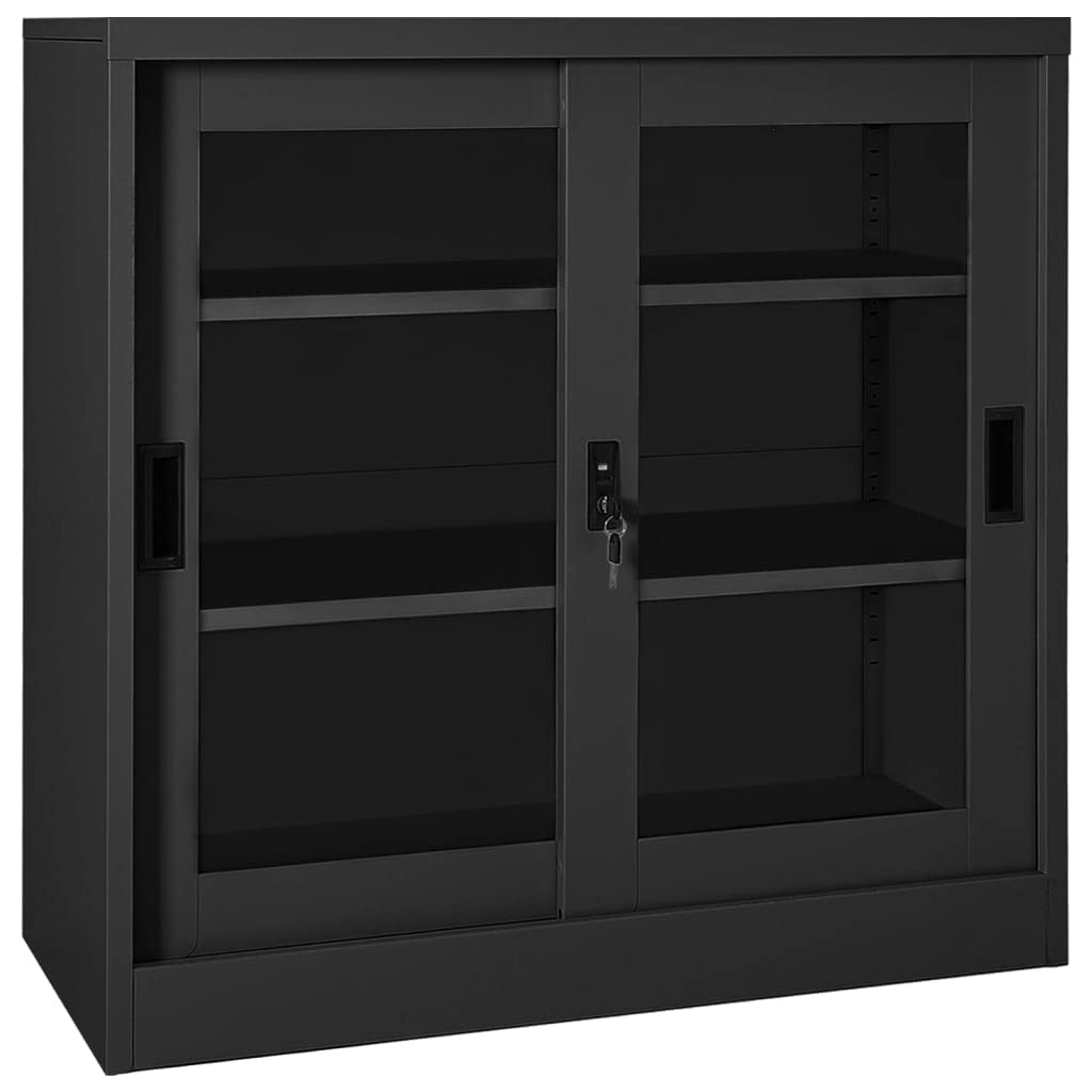 Heavy Duty Metal Garage Storage Cabinet with Sliding Doors - 35.4