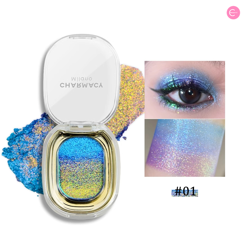 CHARMACY Multichrome Eyeshadow & Highlighter - Gradient Shimmer Makeup for Day & Night Glam Looks - Perfect for Parties, Date Nights, and Special Occasions