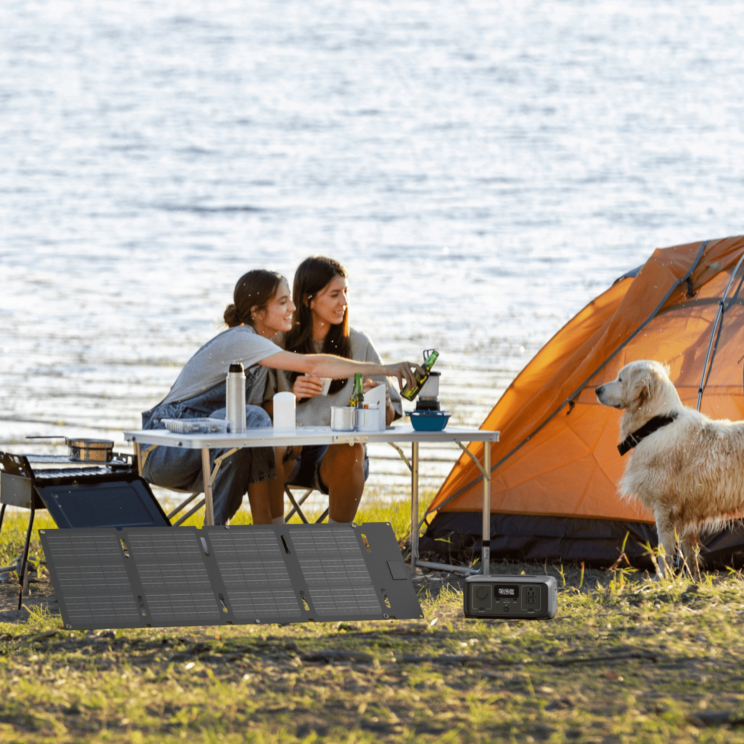 EcoFlow RIVER 3 Portable Power Station with 45W Solar Panel - Solar Generator for Camping, RV, Emergency Backup & Outdoor Adventures