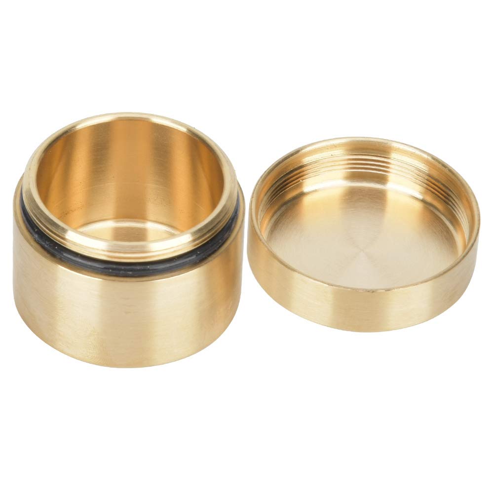 Keenso Mini Brass Pill Container - Waterproof, Dustproof, Sealed Metal Storage Box for Jewelry, Pills & Outdoor Essentials - Perfect for Travel, Hiking & Daily Use