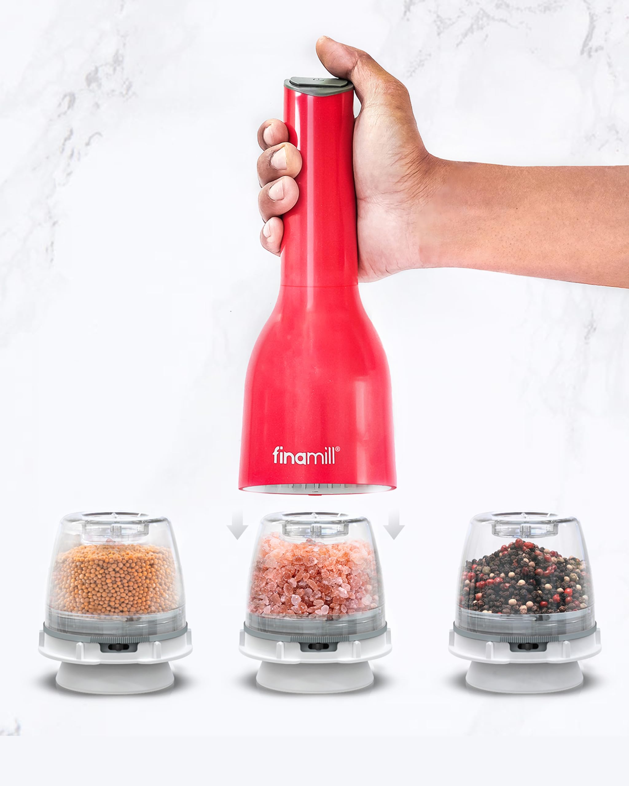 Premium FinaSpice Grinder Refill - 100% Natural Kosher Himalayan Pink Salt & Traditional Seasonings | Perfect for Cooking, PRO Plus Pod & Everyday Meals | Great for Steaks, Salads & Home Kitchen Use