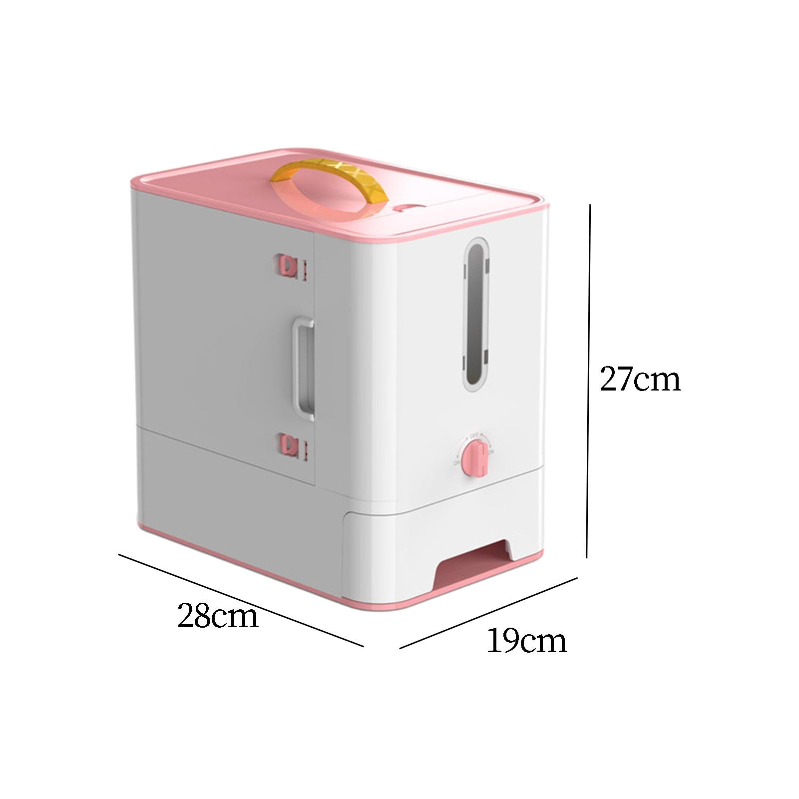 UJEAVETTE® Airtight Pet Food Storage Container with Handle - 5L/20 Cups Large Capacity for Dog & Cat Food, Treats, Kibble - BPA-Free Plastic Feeder Box (Pink) - Perfect for Kitchen, Pantry, Travel & Outdoor Use