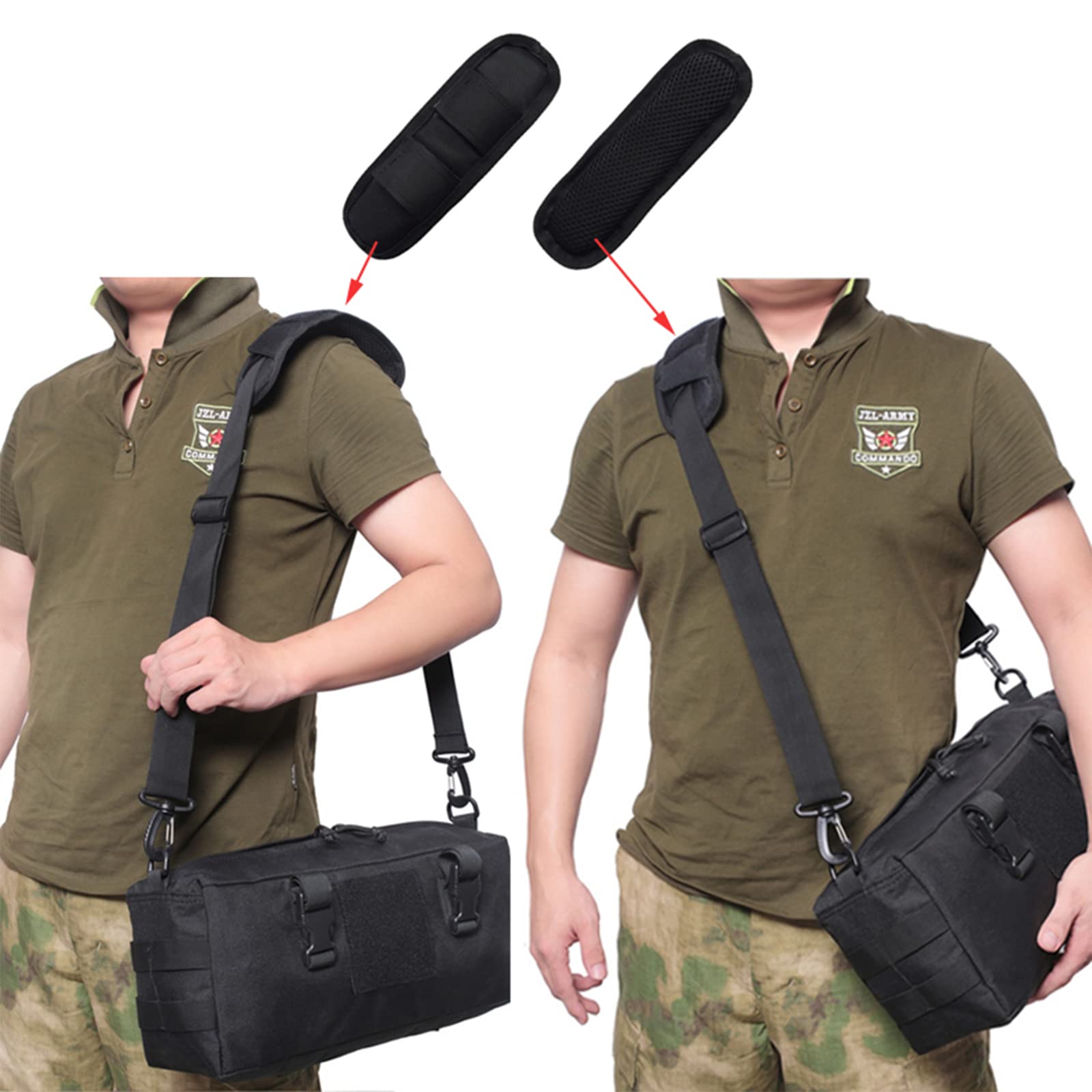 Detachable Shoulder Strap Pad - 2 Pack Comfortable Padded Shoulder Support for Backpacks, Cameras, Laptops, Messenger Bags & Guitars - Perfect for Hiking, Travel, Photography & Outdoor Activities