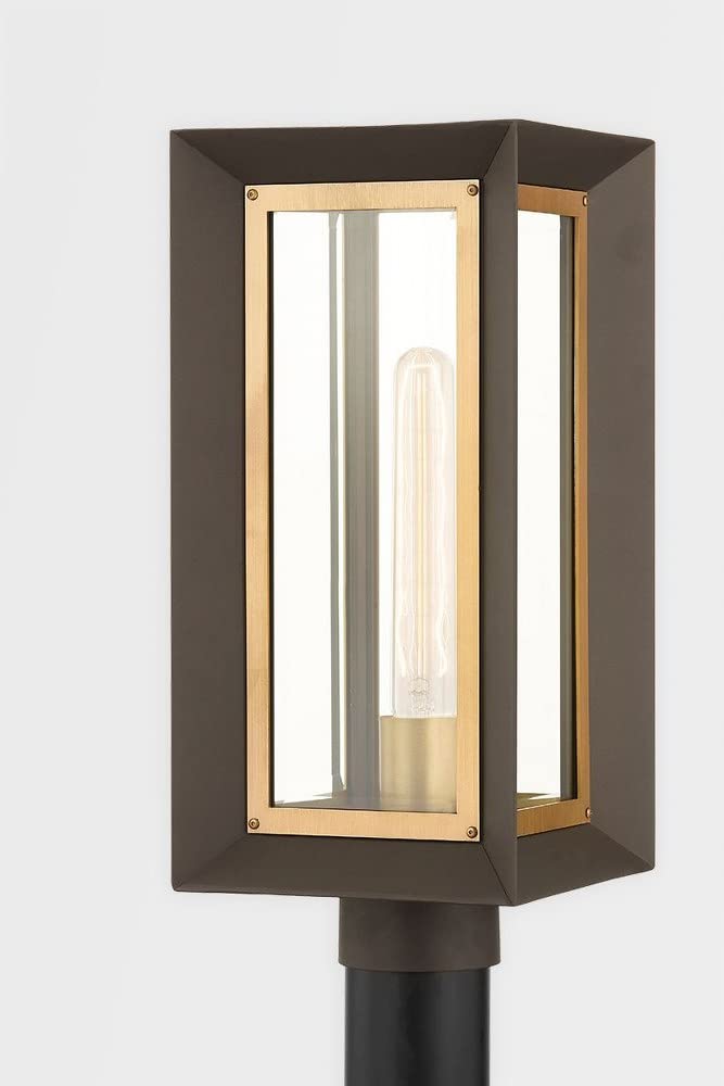 Modern Outdoor Post Mount Light - Troy Lighting Lowry 1-Light Fixture, 17