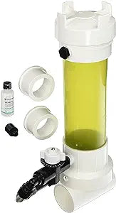 Pentair 320C Inline Chlorine Feeder with Amber Body - Holds 11L/98S Chlorine Tablets for Pool & Spa Maintenance | Perfect for In-Ground & Above-Ground Pools