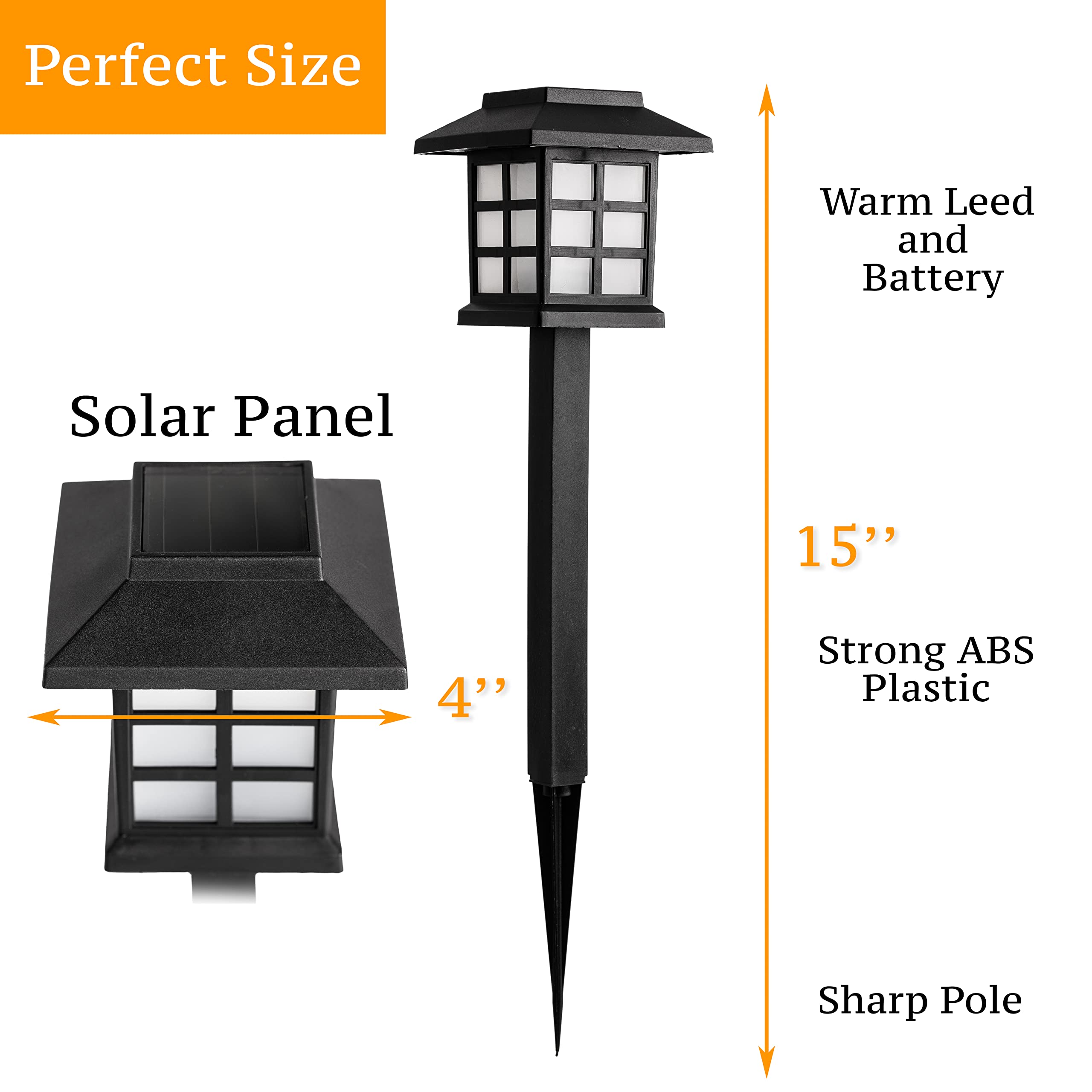 Solar Pathway Lights Outdoor - Waterproof LED Garden Lights for Driveway, Lawn, Yard | Landscape & Patio Lighting
