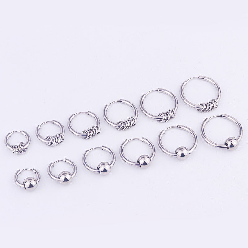 18K Gold Plated Surgical Steel Cartilage Hoop Earrings - Minimalist Bead Design | HSEC1805 | Perfect for Everyday Wear, Parties & Gifting