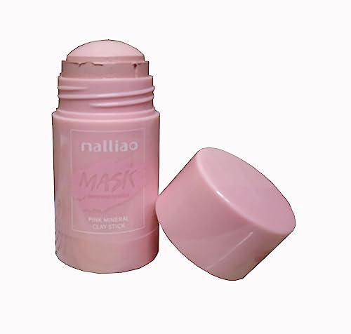Pink Mineral Clay Stick for Face & Body - Natural Detoxifying & Pore Cleansing Skincare | Perfect for Acne Treatment, Blackhead Removal & Deep Cleansing at Home or Travel