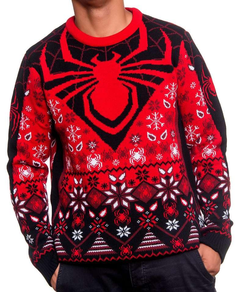 Miles Morales Ugly Christmas Sweater for Men & Women | Marvel Spiderman Themed Holiday Gift | Perfect for Christmas Parties & Marvel Fan Gifts
