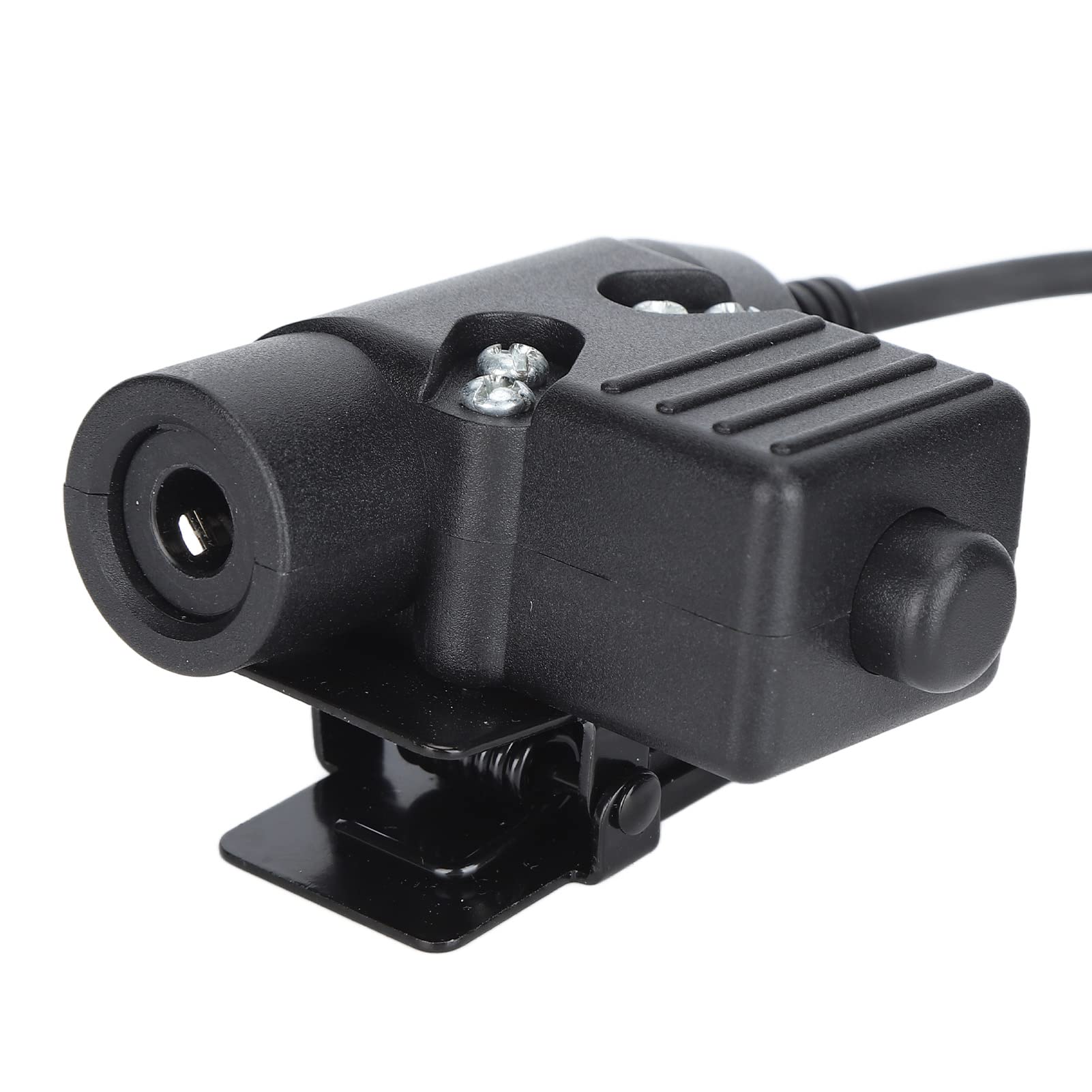 Military U94 PTT Adapter with 2 Pin 7.1mm Headset System - Push to Talk Connector for Motorola Radios (PU+PTT Material) - Perfect for Tactical Communication, Security Operations & Outdoor Adventures