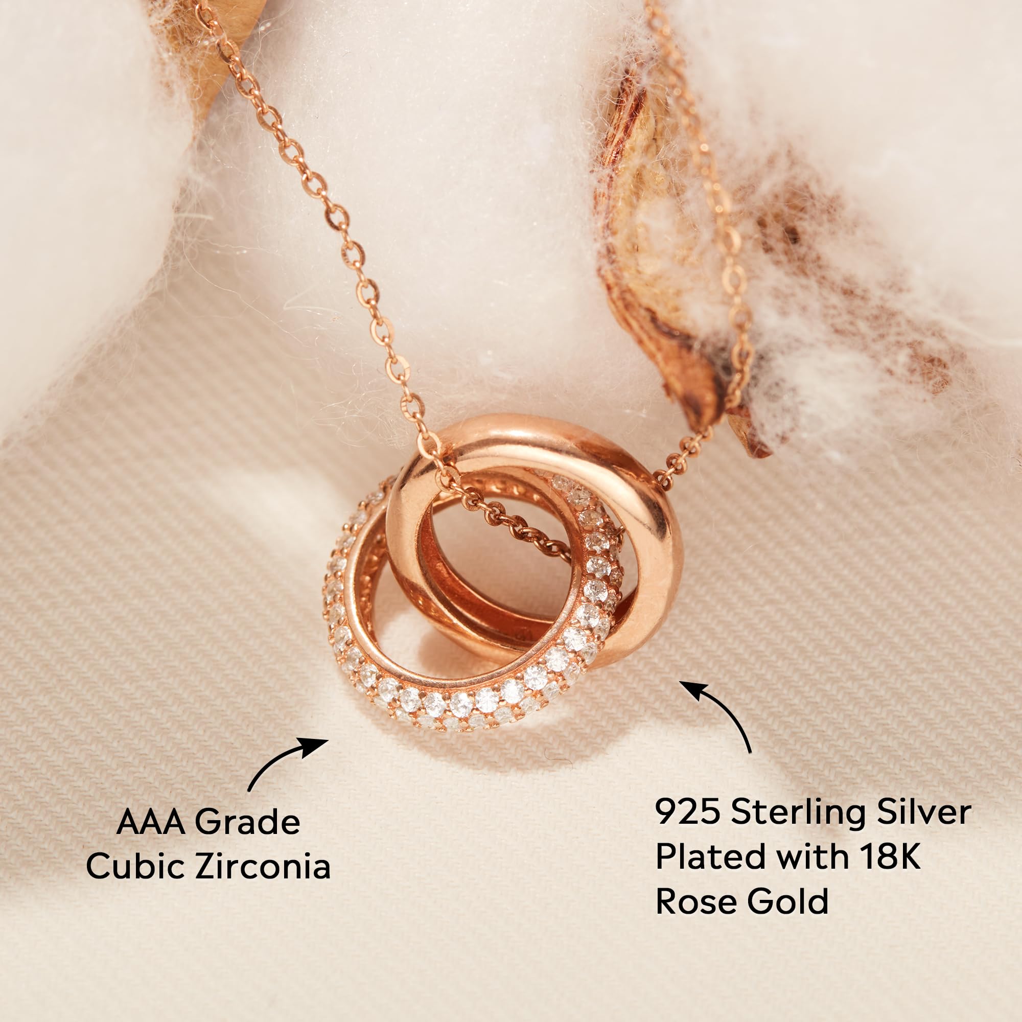 STORYJEWELLERY Rose Gold Necklace for Women - Elegant Dainty Pendant Jewelry Gift for Mom, Daughter, Sister & Friends | Birthday, Anniversary, Valentine's Day Present | Perfect for Everyday Wear & Special Occasions