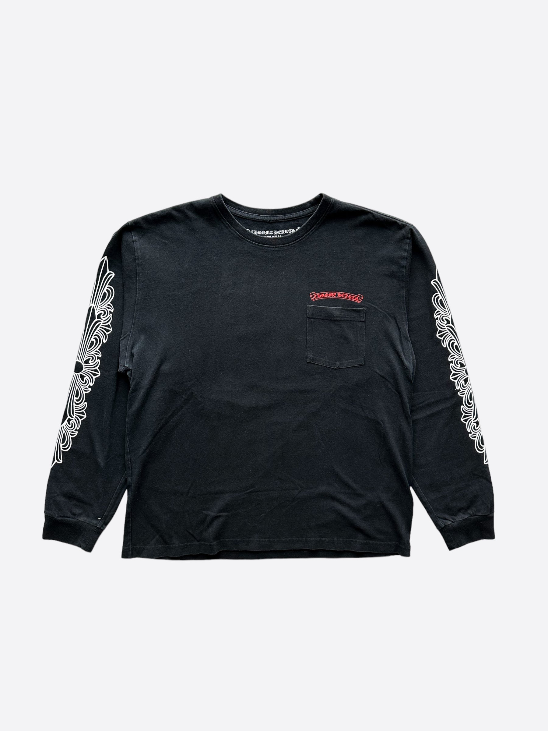 Chrome Hearts Black Matty Boy Chomper Long Sleeve T-Shirt for Men | Gothic Streetwear Fashion | Perfect for Concerts, Night Out & Casual Wear