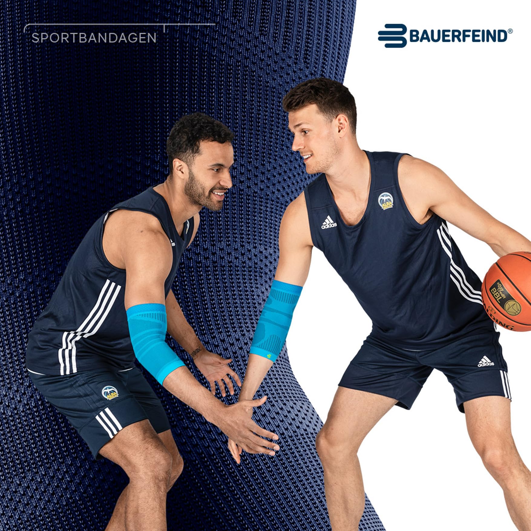 Bauerfeind Sports Compression Elbow Sleeve - Unisex Support for Tennis, Golf, Weightlifting & Impact Sports - Adjustable Fit for Right or Left Arm - White, Large - Ideal for Injury Prevention & Recovery