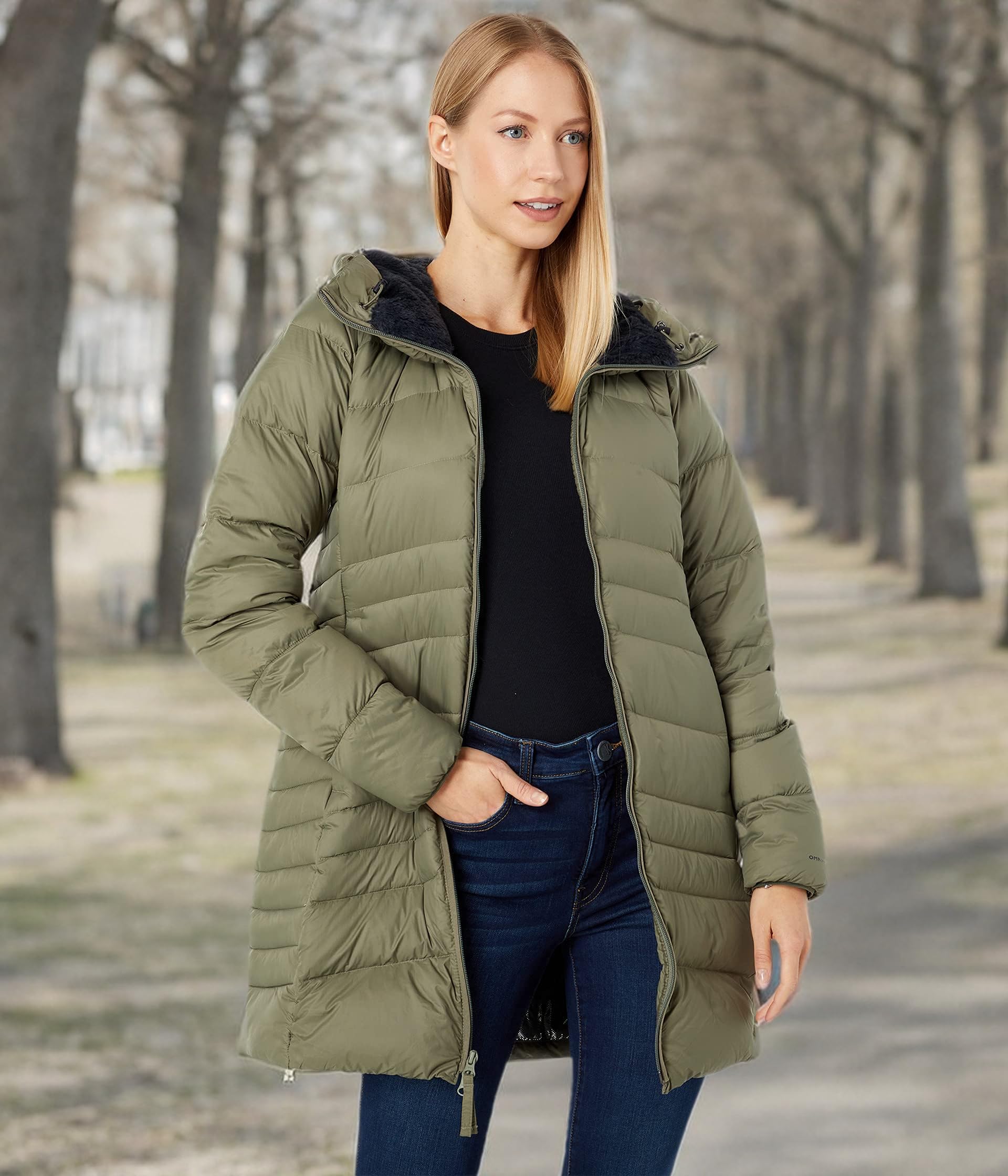 Columbia Women's Autumn Park Down Mid Jacket - Lightweight Warm Winter Coat for Hiking, Travel & Outdoor Activities