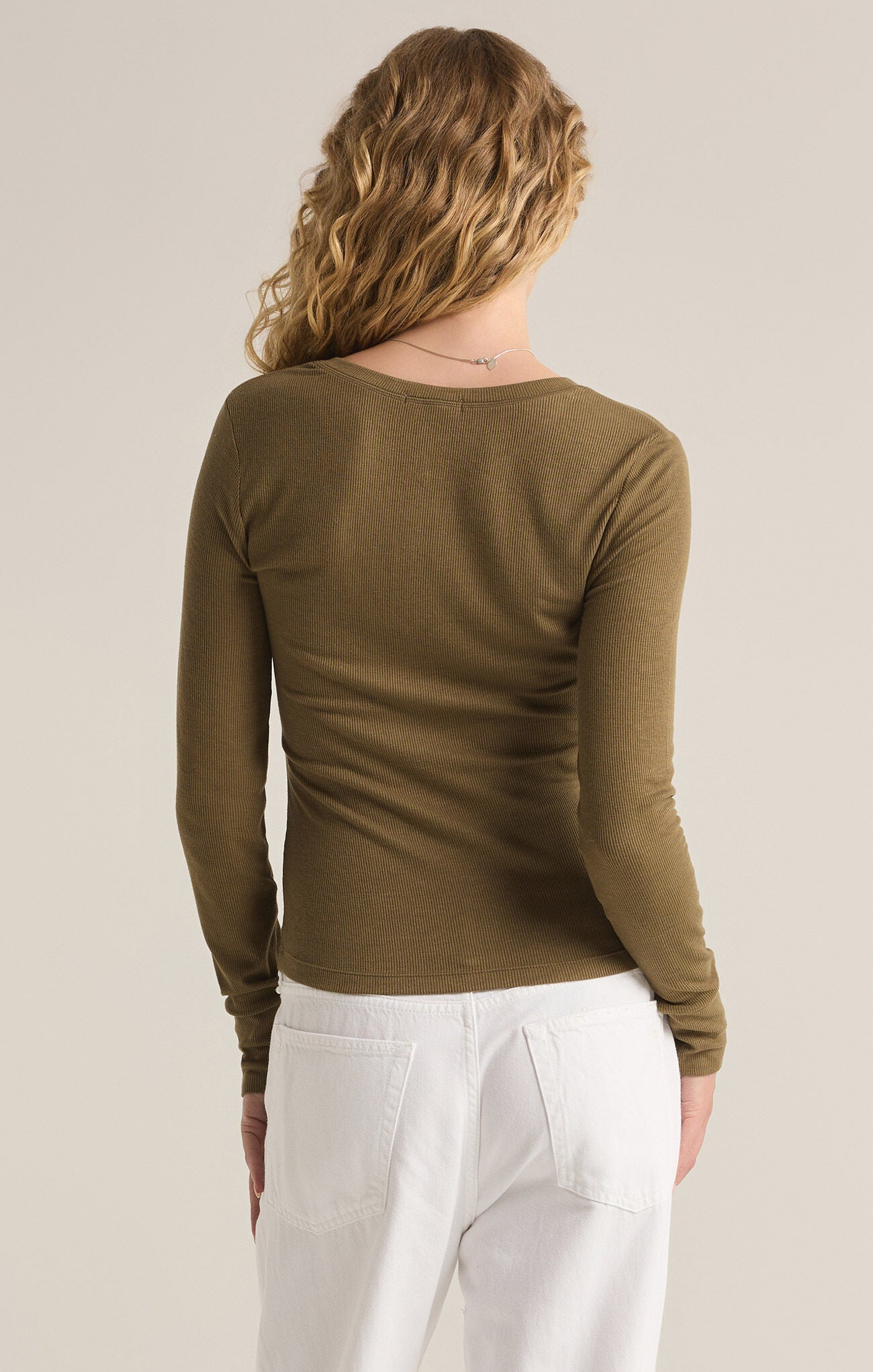 Scarlett Rib Henley Top for Women - Soft Cotton Knit Tee with Button Detail - Perfect for Casual Wear, Layering & Everyday Outfits