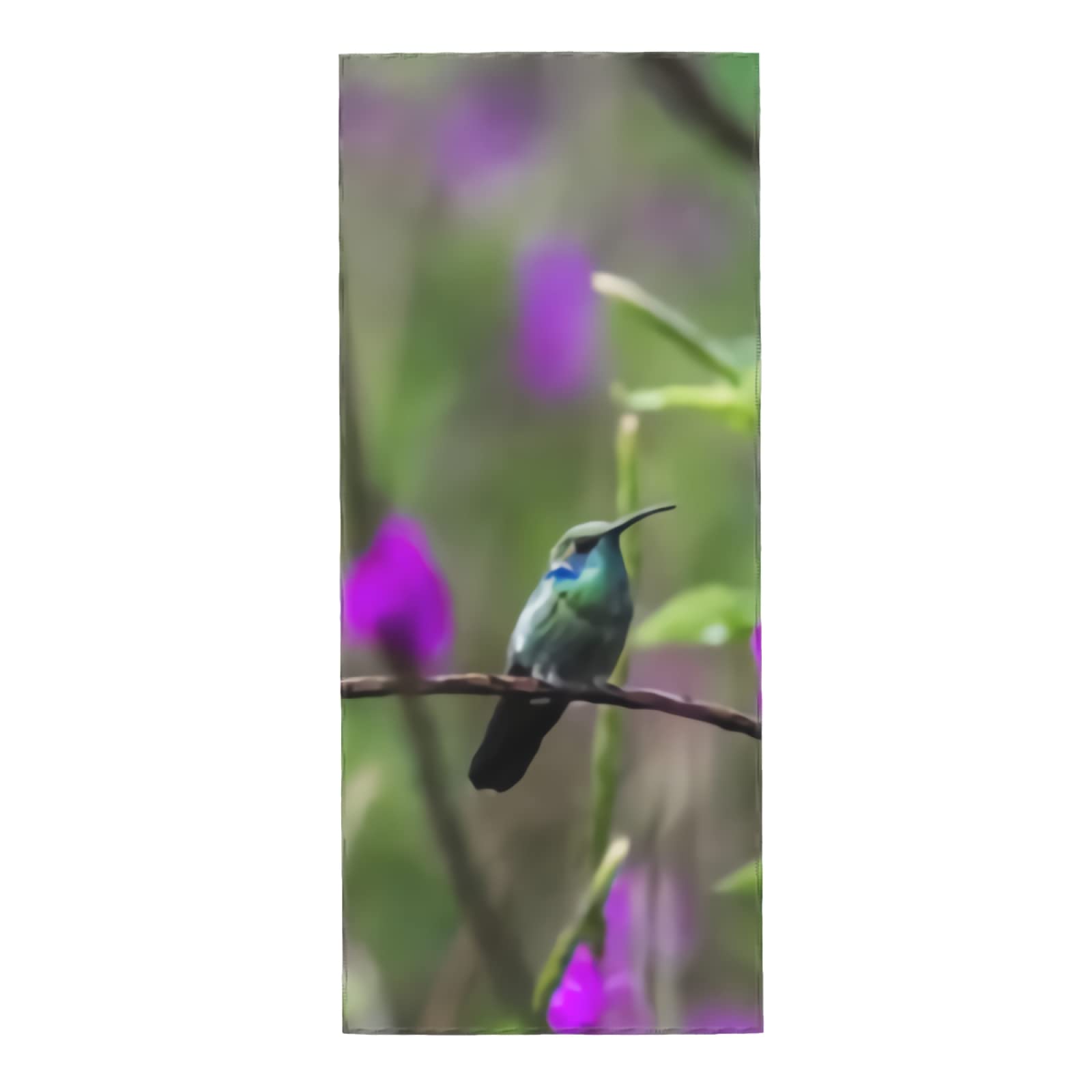 Luxteen Beautiful Lesser Violet Ear Hummingbird Printed Hand Towel - Super Soft & Highly Absorbent Bathroom Towel for Guest Bath, Kitchen, Spa & Decorative Use