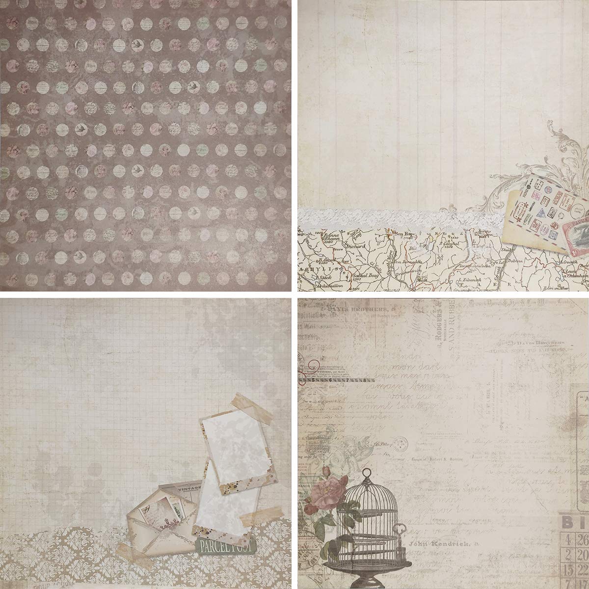 LevyLisa 8x8 Cardstock Paper Pad - 40 Sheets Floral Scrapbook Paper for DIY Crafts, Scrapbooking, Card Making & Home Decor | Premium Decorative Designer Paper for Art Projects