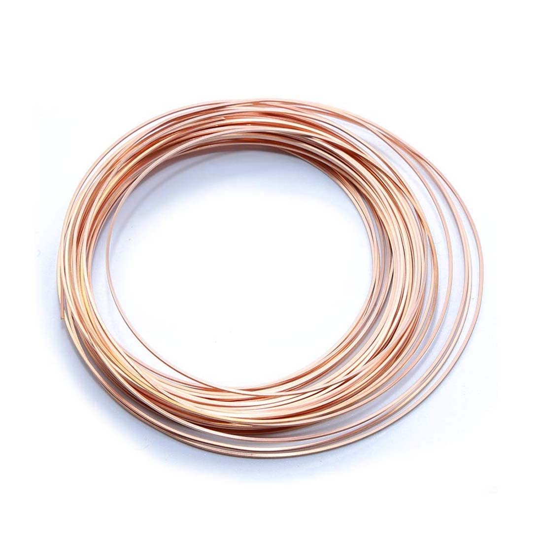 99.5% Pure Bare Copper Wire - 10 Gauge Round Jewelry Making, Beading & Floral Craft Wire (16.4Ft Length) - Perfect for DIY Jewelry, Home Decor & Electrical Projects