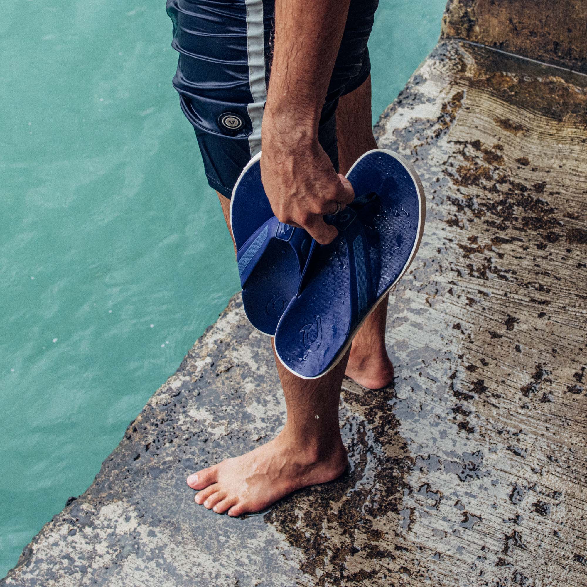 Men's Comfortable Beach Sandals - Navy Blue | Waterproof & Lightweight for Summer, Pool, and Outdoor Activities