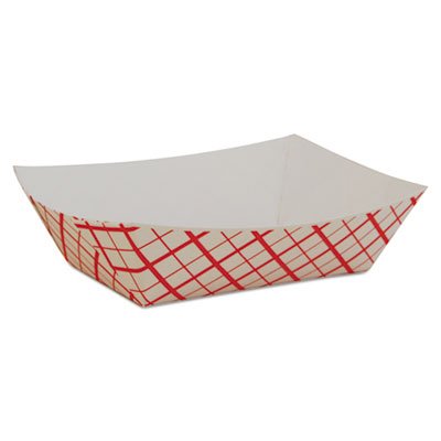 Red & White Checkerboard Paper Food Baskets - 1/2 lb Capacity for Picnics & Parties