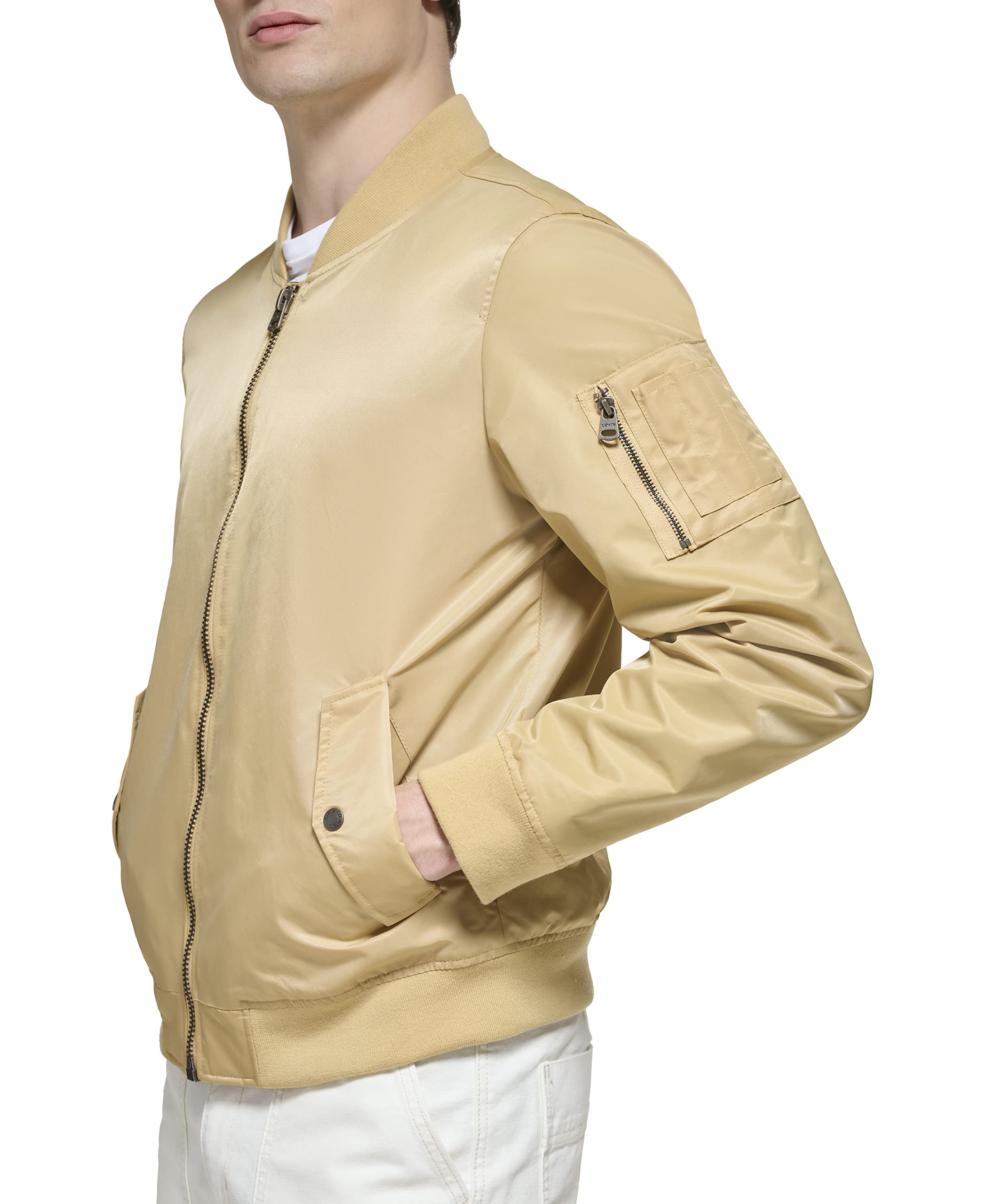 Levi's Men's MA-1 Flight Lightweight Zip-Up Bomber Jacket - Classic Military Style Outerwear for Casual Wear & Travel | Perfect for Everyday Use, Outdoor Adventures & Street Fashion