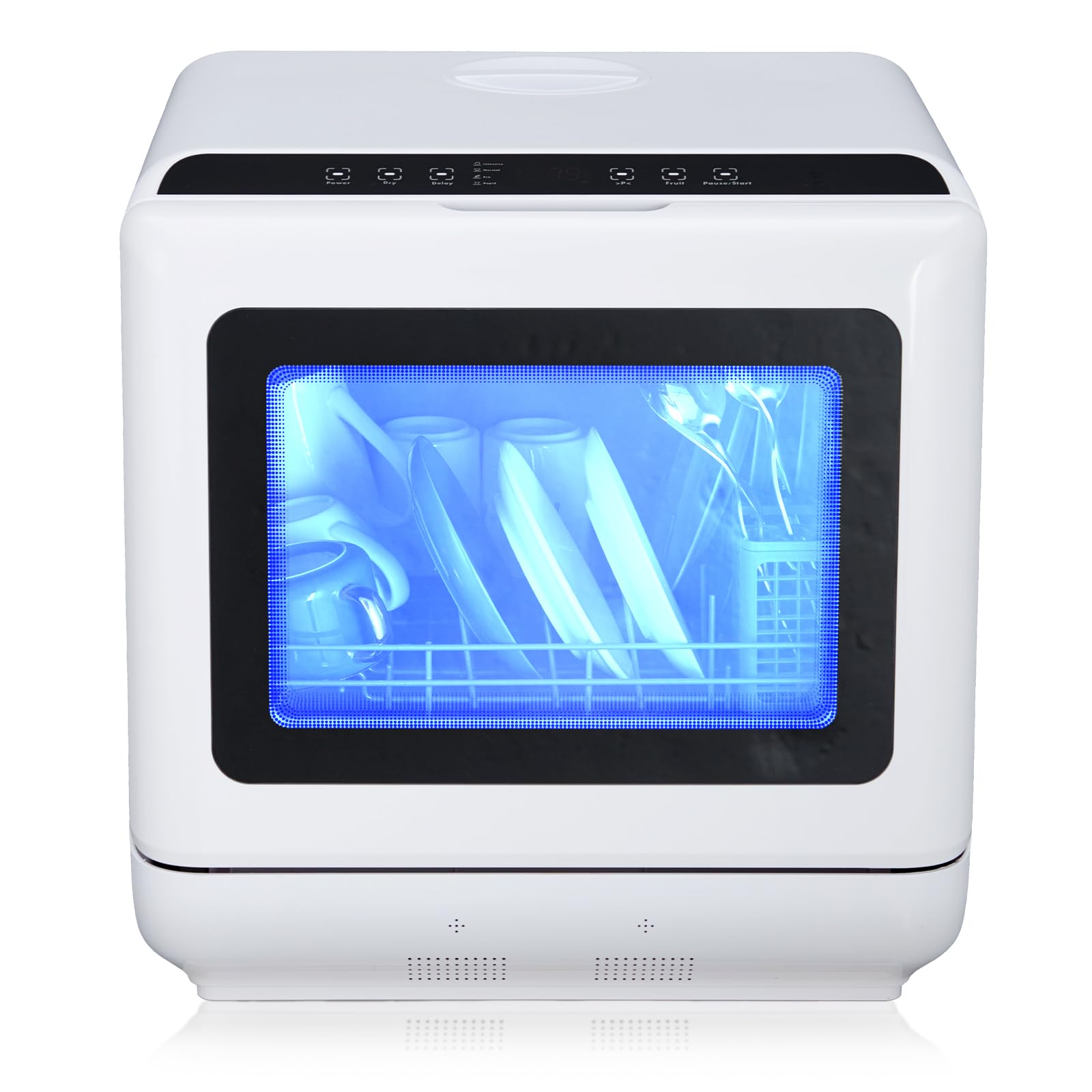 Portable Countertop Dishwasher with Built-in Water Tank - 5 Wash Programs, Dual Spray Arms, 149℉ High-Temperature & Air Dry - Compact Dishwasher for RVs, Apartments, Dorms, Small Kitchens - Perfect for Camping, Tiny Homes & Limited Space Living