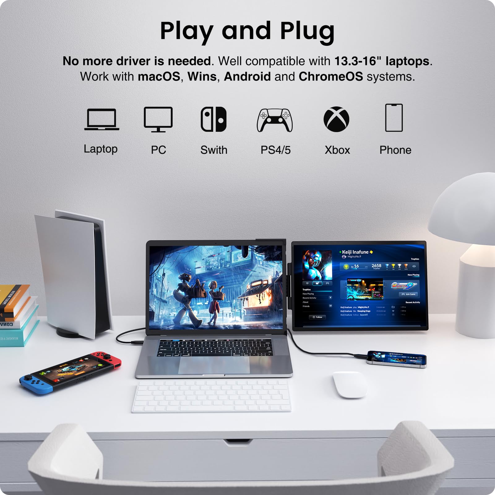 LIMINK 14 Inch Portable Laptop Monitor - 14