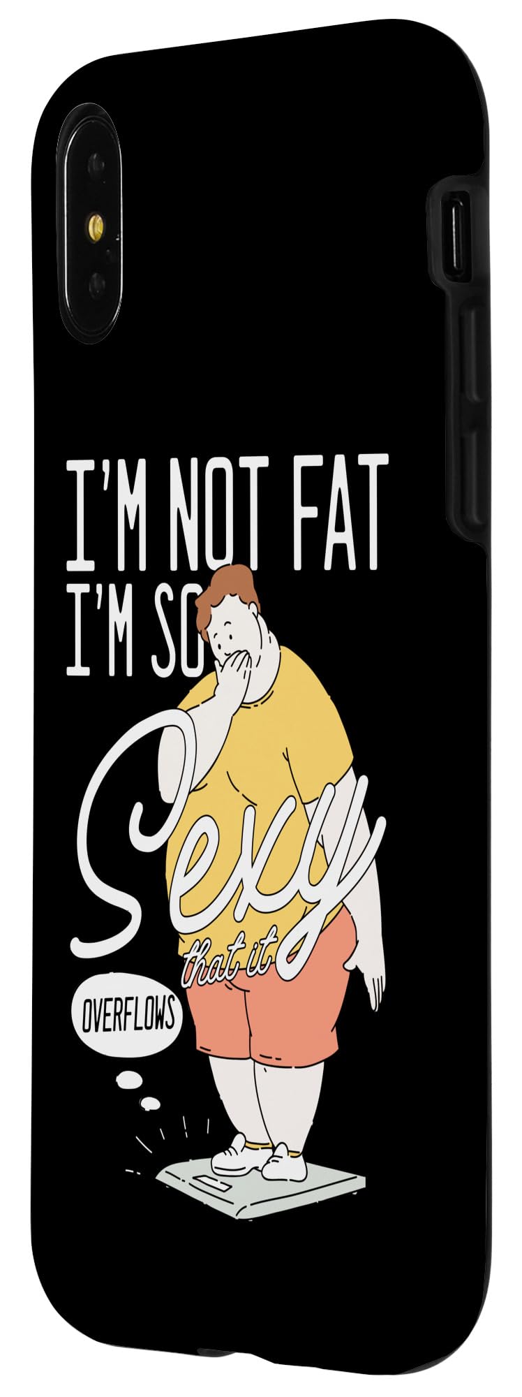 iPhone X/XS Case - Cute Chubby Body Positive Design, Durable Protective Cover for Fitness & Daily Use - Perfect Gift for Women & Girls