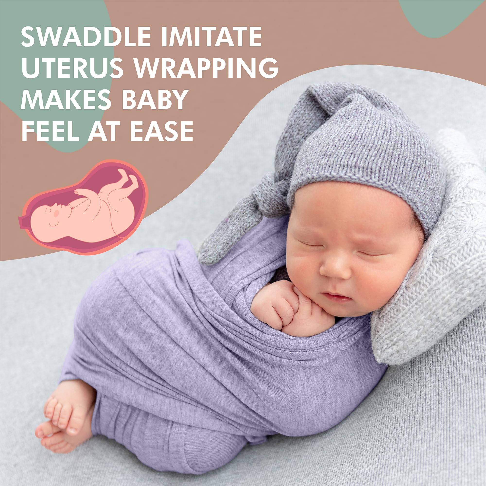 CozyBubs 4-Pack Organic Muslin Swaddle Blankets for Newborns - Soft Baby Swaddle Wraps for Boys & Girls - Breathable & Lightweight for Nursery, Stroller & Travel