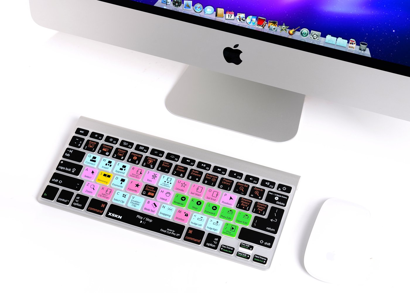 Silicone Keyboard Cover for MacBook Pro 13 15 17 Inch - Compatible with Final Cut Pro X (US/EU ISO Layout) | Protective Skin for Editing Workstations & Creative Professionals
