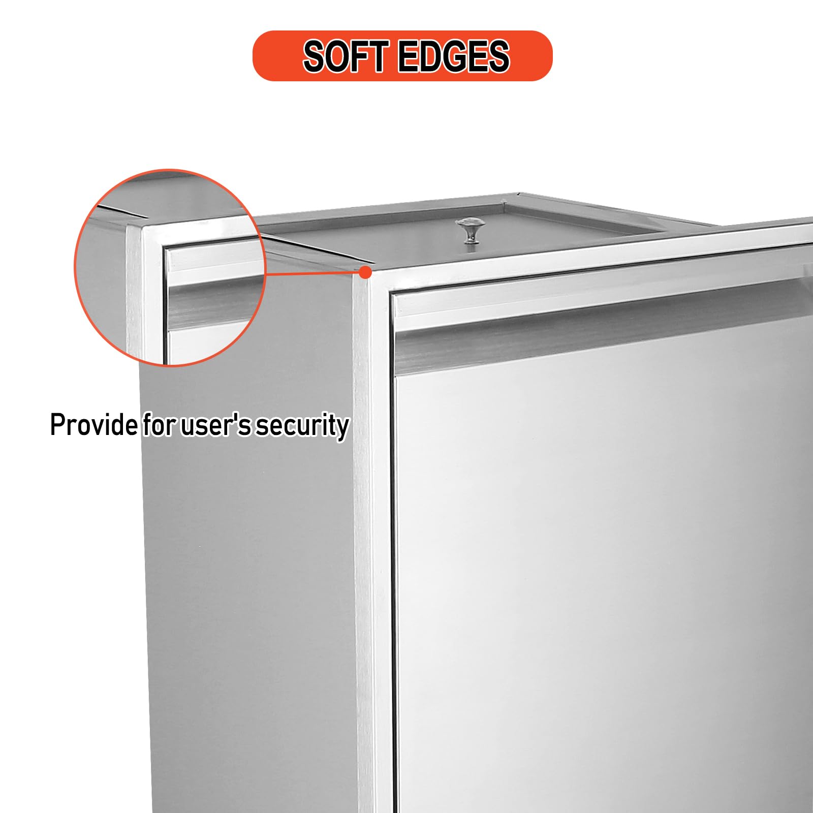 Stainless Steel Pull-Out Trash Drawer - 19